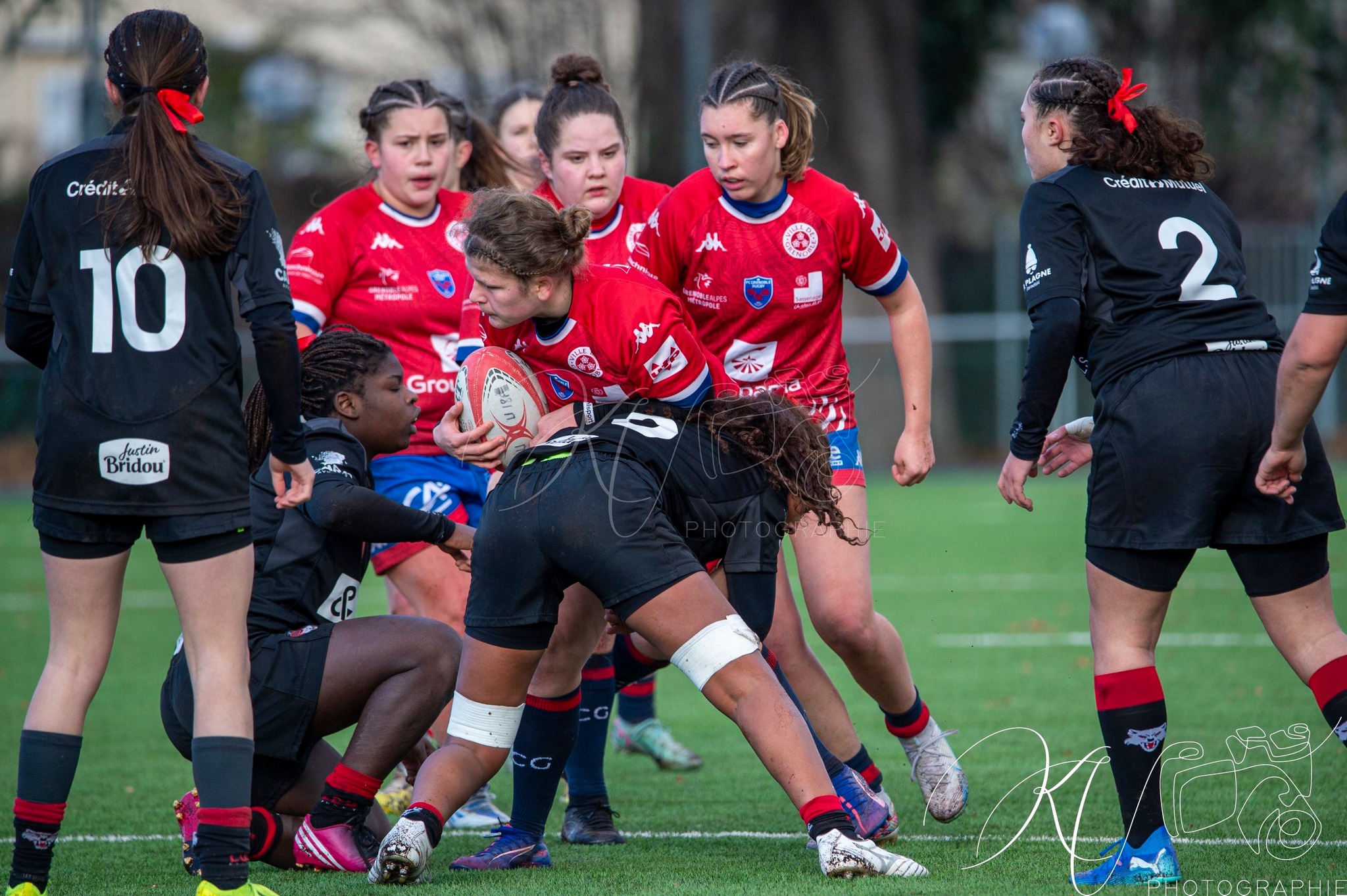  FC Grenoble Rugby - Lyon Olympique Universitaire - Rugby - FFR 2024 - U18 FEM - FC Grenoble Amazones vs LOU (#FFR24U18FFCGLOU01) Photo by: Karine Valentin | Siuxy Sports 2024-12-14