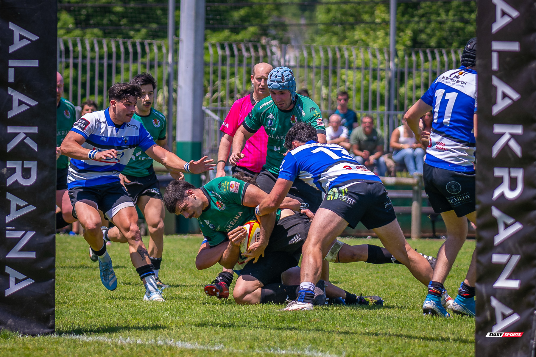  Gernika Rugby Taldea - Club de Rugby Sant Cugat - Rugby - FER 2025 - Sémi Final Ascenso - Gernika (24) vs (11) Sant Cugat (#FER25SFAGRTCRSC) Photo by: Fredy Monfoto | Siuxy Sports 2025-05-18