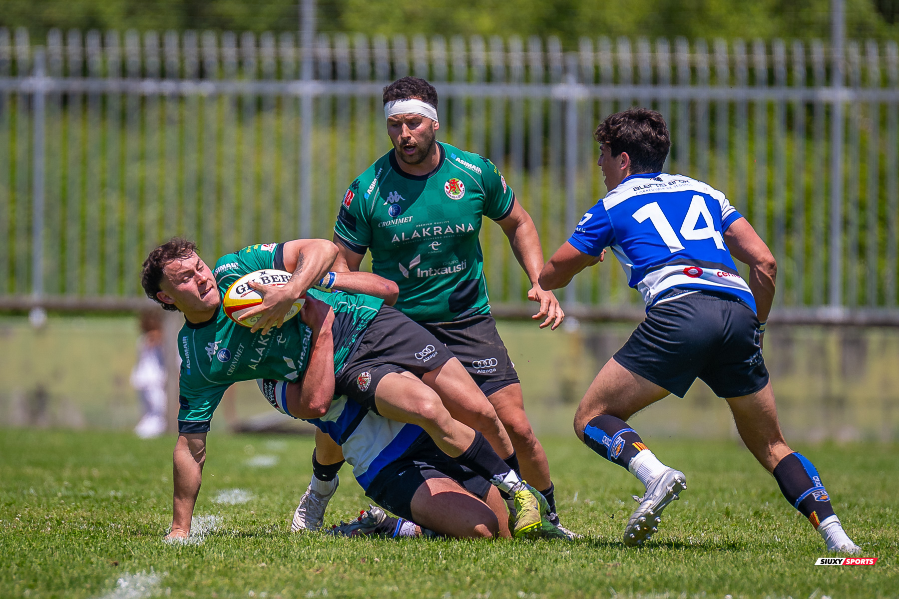  Gernika Rugby Taldea - Club de Rugby Sant Cugat - Rugby - FER 2025 - Sémi Final Ascenso - Gernika (24) vs (11) Sant Cugat (#FER25SFAGRTCRSC) Photo by: Fredy Monfoto | Siuxy Sports 2025-05-18