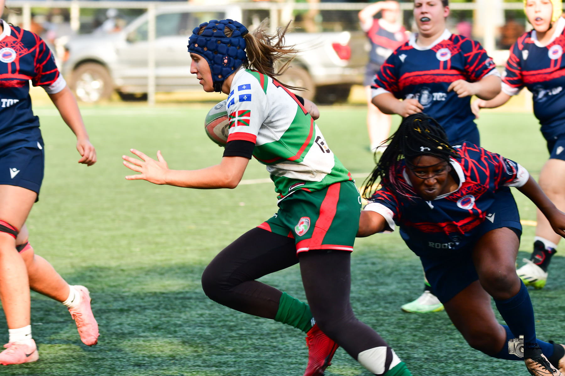  Rugby Club de Montréal - Braves de Trois-Rivières - Rugby - RQ 2025 - LPR2 F - Demi Finale - RCM (48) vs (14) Braves de Trois-Rivières (#RQ25LP2FRCMB8) Photo by: emso photo | Siuxy Sports 2025-08-09