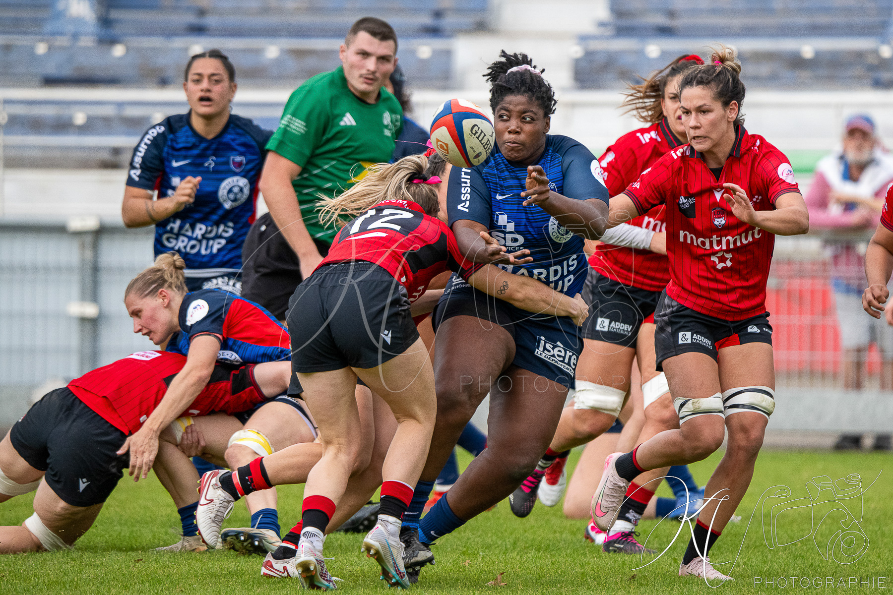  FC Grenoble Rugby - Lyon Olympique Universitaire - Rugby - FFR 2025 - Elite 1 F - Amazones FCG vs Lyon Olympique Universitaire (#FFR25E1FALOU1) Photo by: Karine Valentin | Siuxy Sports 2025-10-18