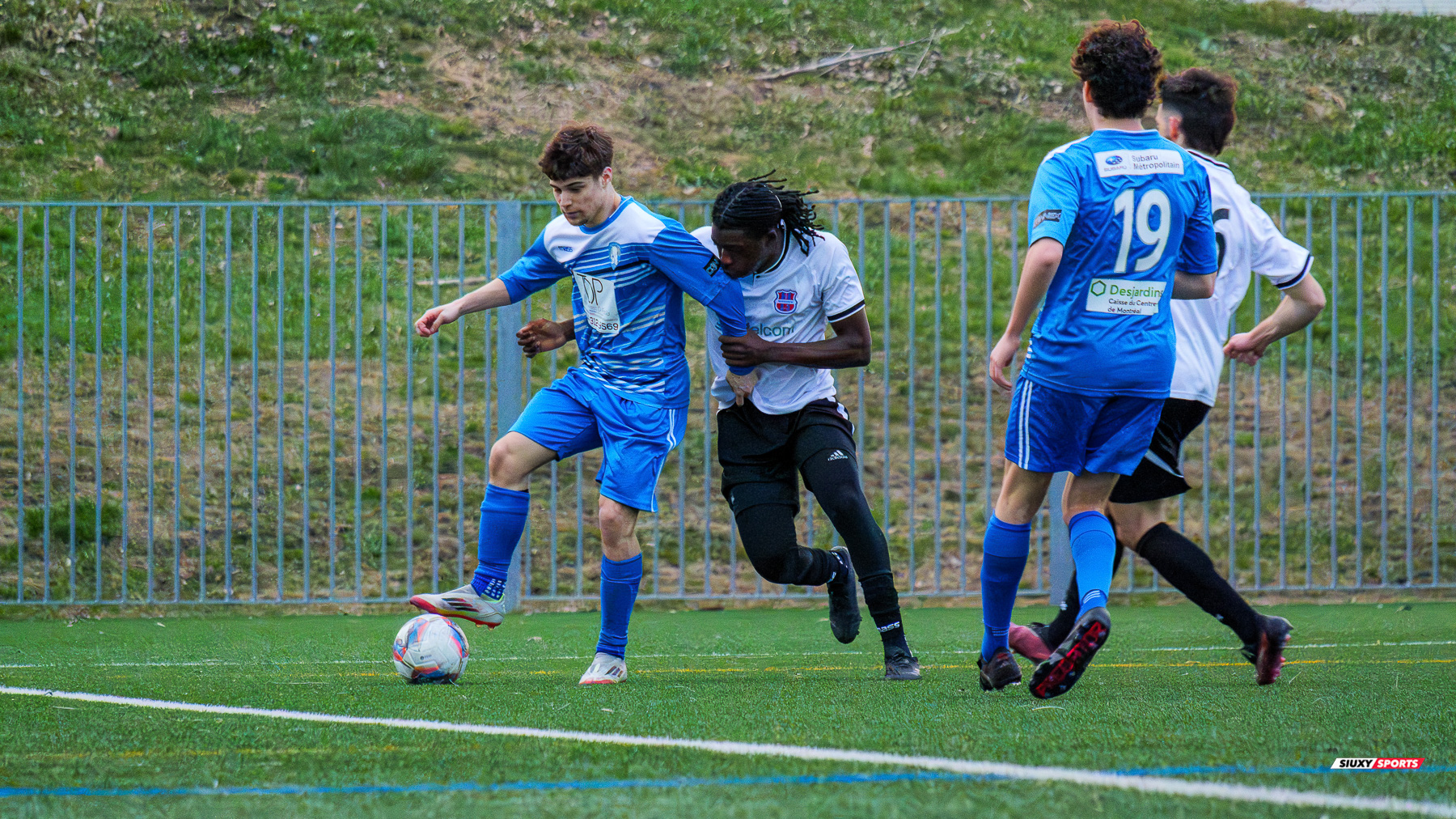 Alexei Joseph KOBINGER - Jeddid Sidik OMAR - Kevin WASACZ -  CS Braves Ahuntsic MCFC - AS St-Leonard - Soccer - L2QC M 2025 - Braves Ahuntsic (1) vs (1) St-Léonard (#L2QC25MCSBASSL4) Photo by: Mathias Pacheco Lemina | Siuxy Sports 2025-04-19