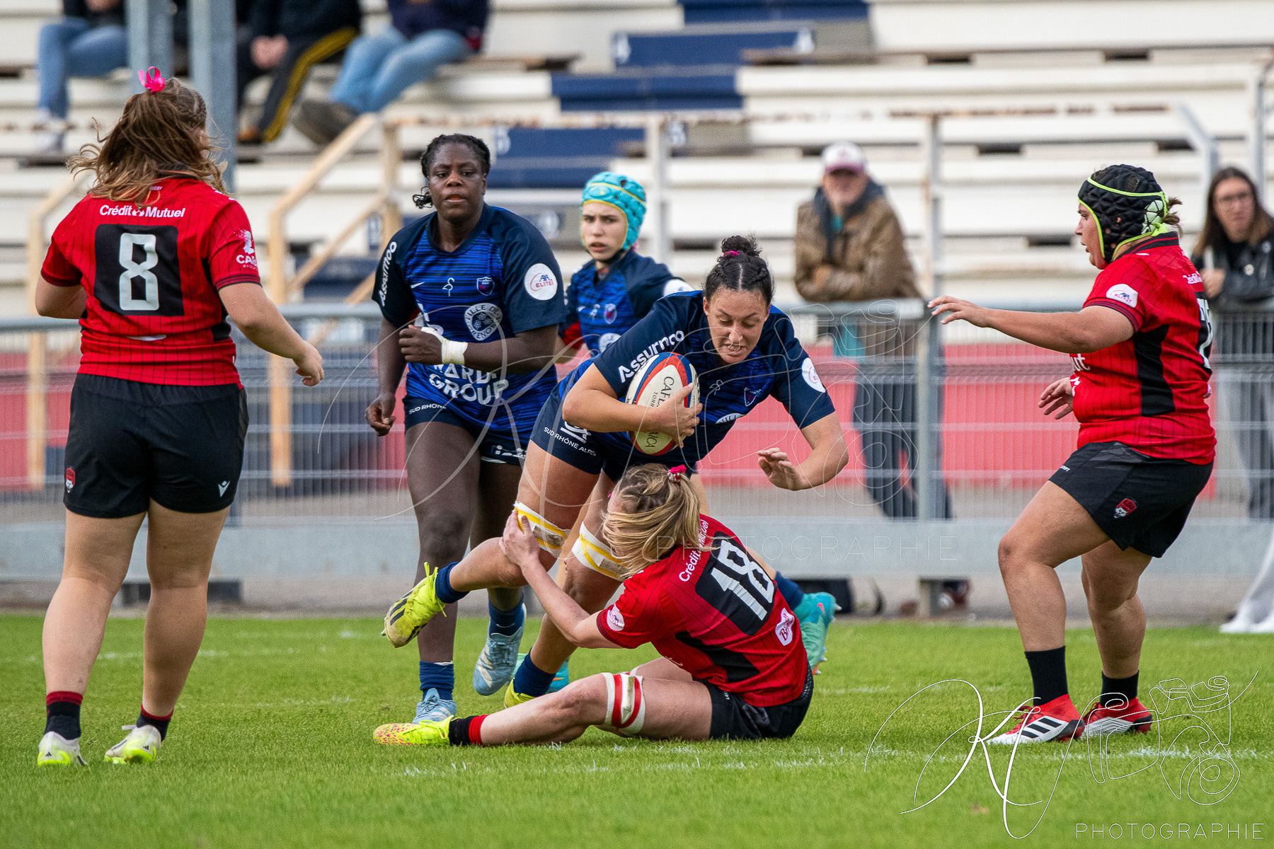  FC Grenoble Rugby - Lyon Olympique Universitaire - Rugby - FFR 2025 - Elite 1 F - Amazones FCG vs Lyon Olympique Universitaire (#FFR25E1FALOU1) Photo by: Karine Valentin | Siuxy Sports 2025-10-18