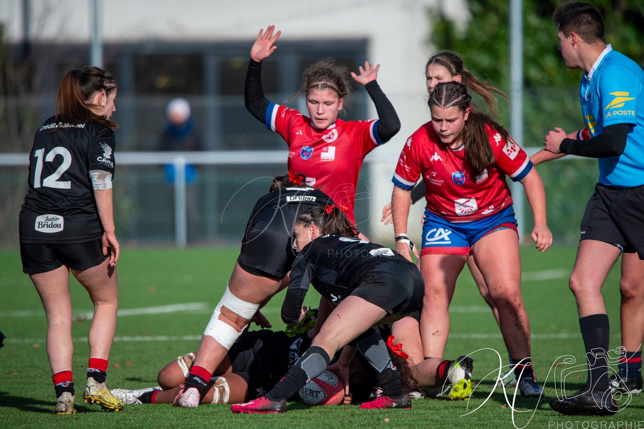  FC Grenoble Rugby - Lyon Olympique Universitaire - Rugby - FFR 2024 - U18 FEM - FC Grenoble Amazones vs LOU (#FFR24U18FFCGLOU01) Photo by: Karine Valentin | Siuxy Sports 2024-12-14