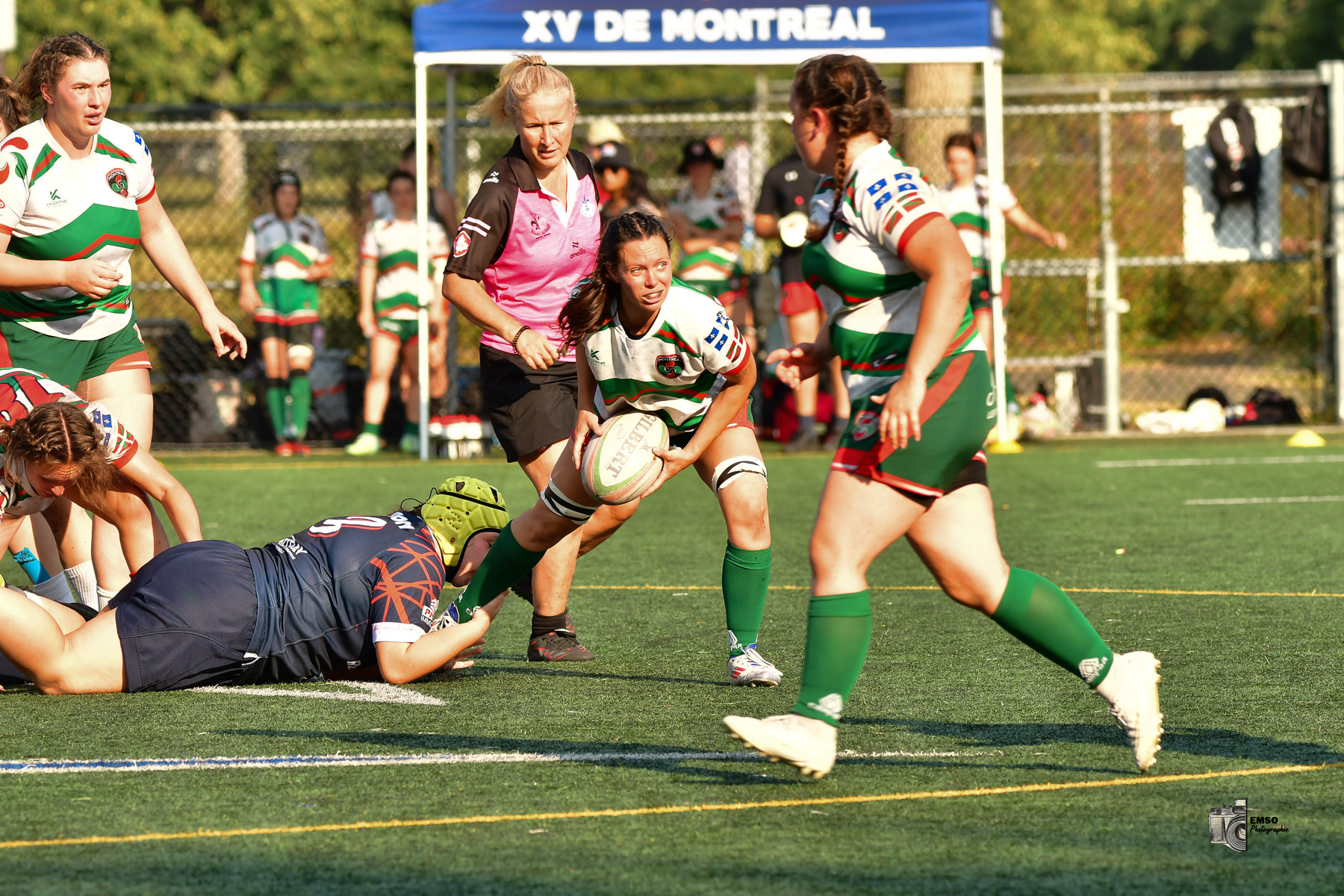  Rugby Club de Montréal - Braves de Trois-Rivières - Rugby - RQ 2025 - LPR2 F - Demi Finale - RCM (48) vs (14) Braves de Trois-Rivières (#RQ25LP2FRCMB8) Photo by: emso photo | Siuxy Sports 2025-08-09
