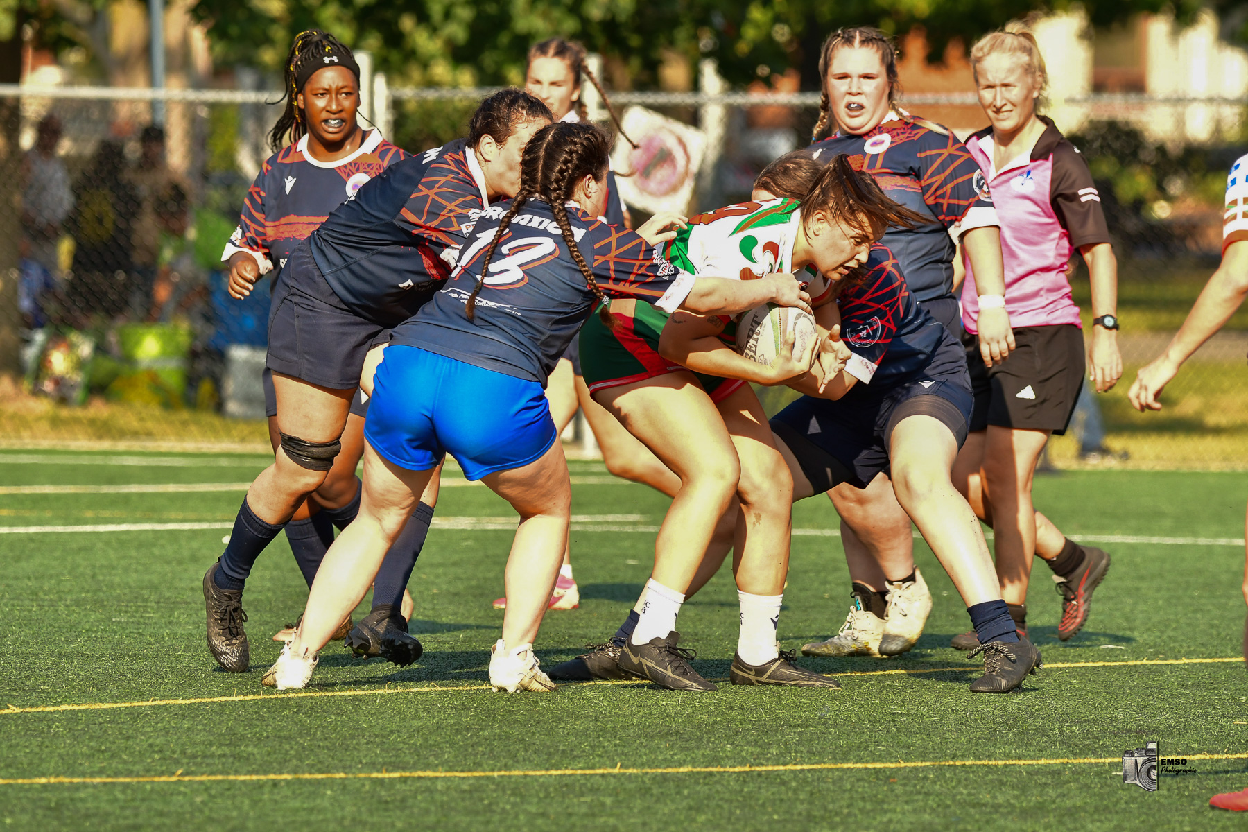  Rugby Club de Montréal - Braves de Trois-Rivières - Rugby - RQ 2025 - LPR2 F - Demi Finale - RCM (48) vs (14) Braves de Trois-Rivières (#RQ25LP2FRCMB8) Photo by: emso photo | Siuxy Sports 2025-08-09