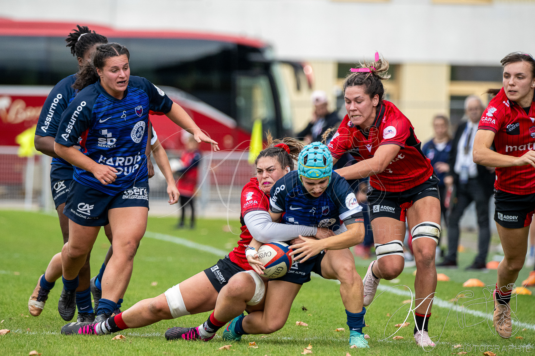  FC Grenoble Rugby - Lyon Olympique Universitaire - Rugby - FFR 2025 - Elite 1 F - Amazones FCG vs Lyon Olympique Universitaire (#FFR25E1FALOU1) Photo by: Karine Valentin | Siuxy Sports 2025-10-18