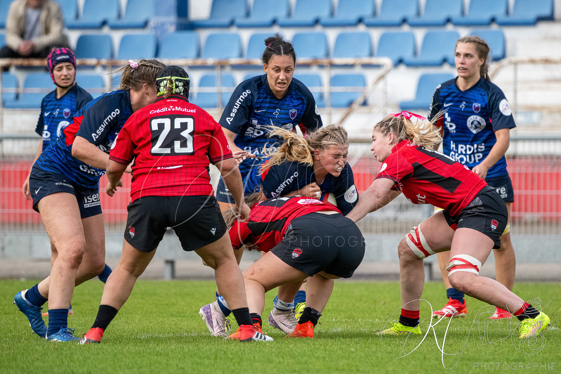  FC Grenoble Rugby - Lyon Olympique Universitaire - Rugby - FFR 2025 - Elite 1 F - Amazones FCG vs Lyon Olympique Universitaire (#FFR25E1FALOU1) Photo by: Karine Valentin | Siuxy Sports 2025-10-18