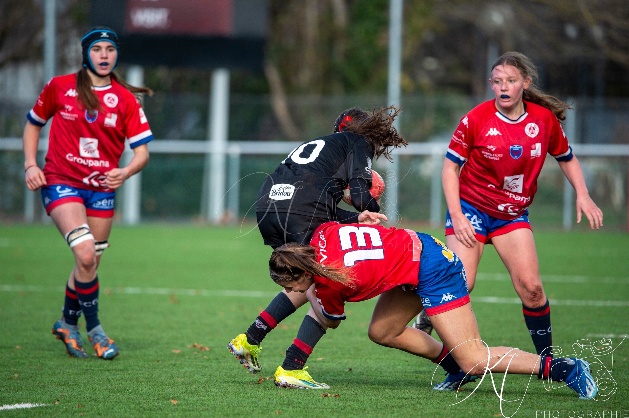  FC Grenoble Rugby - Lyon Olympique Universitaire - Rugby - FFR 2024 - U18 FEM - FC Grenoble Amazones vs LOU (#FFR24U18FFCGLOU01) Photo by: Karine Valentin | Siuxy Sports 2024-12-14
