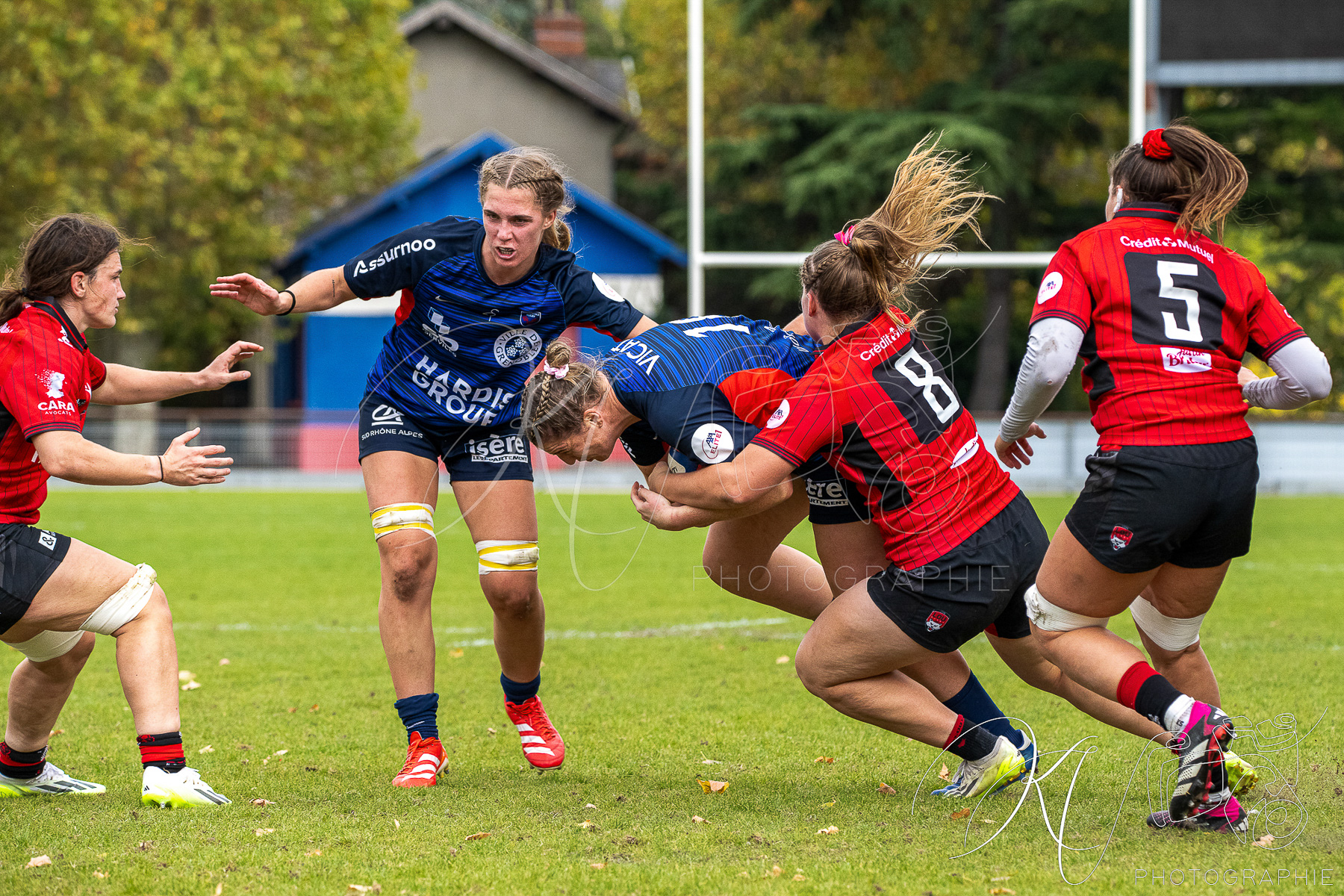  FC Grenoble Rugby - Lyon Olympique Universitaire - Rugby - FFR 2025 - Elite 1 F - Amazones FCG vs Lyon Olympique Universitaire (#FFR25E1FALOU1) Photo by: Karine Valentin | Siuxy Sports 2025-10-18
