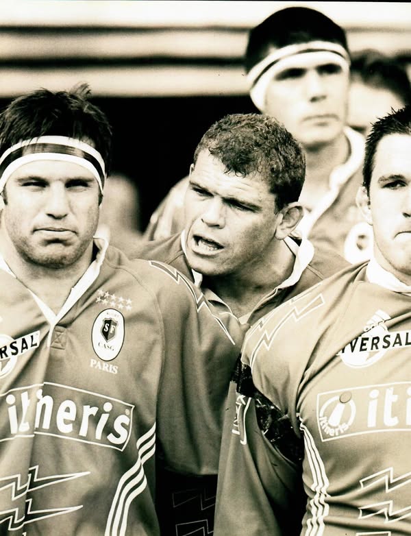 David AURADOU - Pieter DE VILLIERS - Fabrice LANDREAU - Sylvain MARCONNET -  Stade Français -  - Rugby - 4 durs au Stade Français (#FFR00QDASF) Photo by:  | Siuxy Sports 2000-01-01