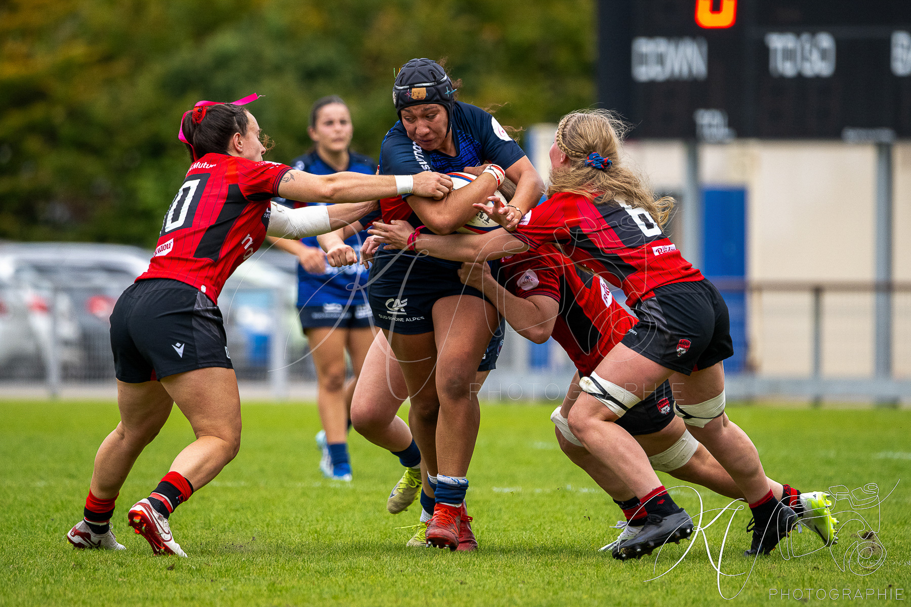  FC Grenoble Rugby - Lyon Olympique Universitaire - Rugby - FFR 2025 - Elite 1 F - Amazones FCG vs Lyon Olympique Universitaire (#FFR25E1FALOU1) Photo by: Karine Valentin | Siuxy Sports 2025-10-18