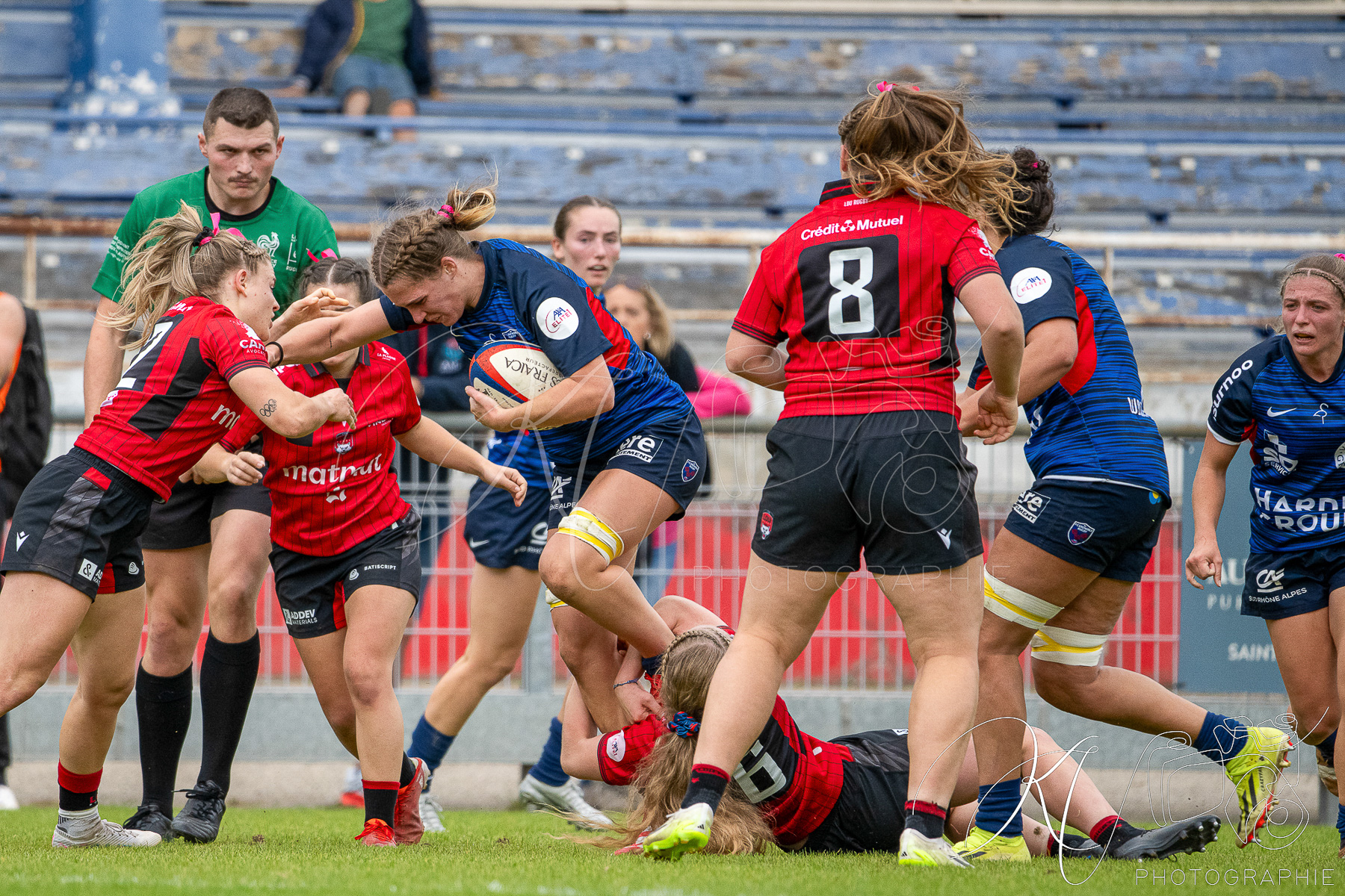  FC Grenoble Rugby - Lyon Olympique Universitaire - Rugby - FFR 2025 - Elite 1 F - Amazones FCG vs Lyon Olympique Universitaire (#FFR25E1FALOU1) Photo by: Karine Valentin | Siuxy Sports 2025-10-18