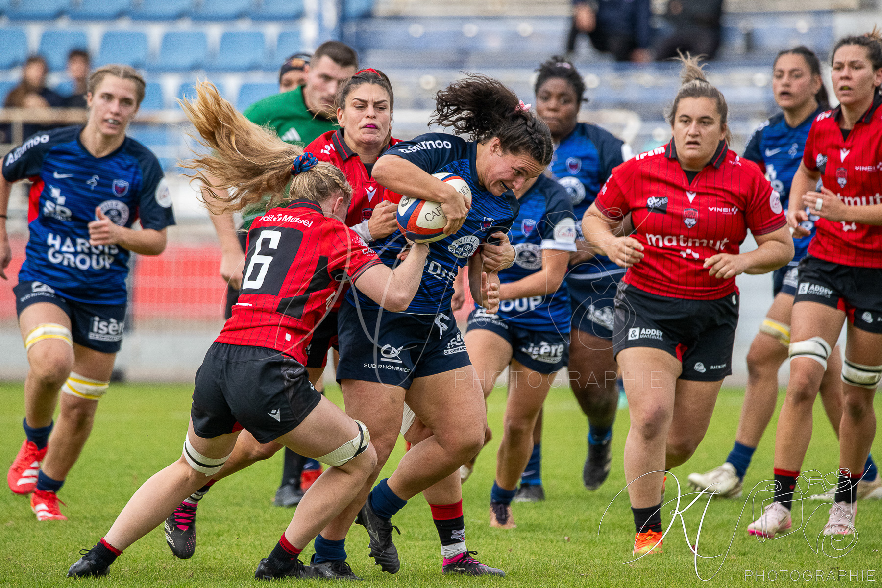  FC Grenoble Rugby - Lyon Olympique Universitaire - Rugby - FFR 2025 - Elite 1 F - Amazones FCG vs Lyon Olympique Universitaire (#FFR25E1FALOU1) Photo by: Karine Valentin | Siuxy Sports 2025-10-18