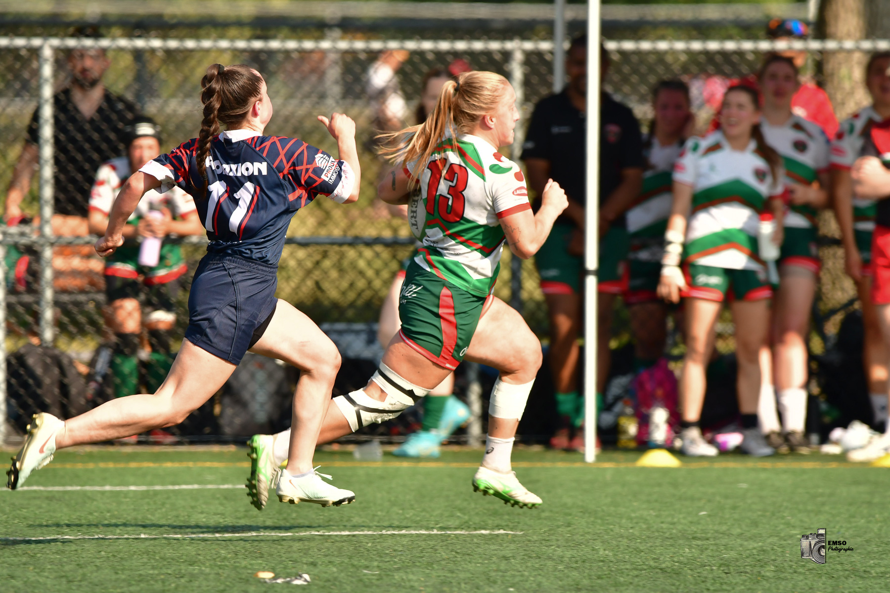  Rugby Club de Montréal - Braves de Trois-Rivières - Rugby - RQ 2025 - LPR2 F - Demi Finale - RCM (48) vs (14) Braves de Trois-Rivières (#RQ25LP2FRCMB8) Photo by: emso photo | Siuxy Sports 2025-08-09