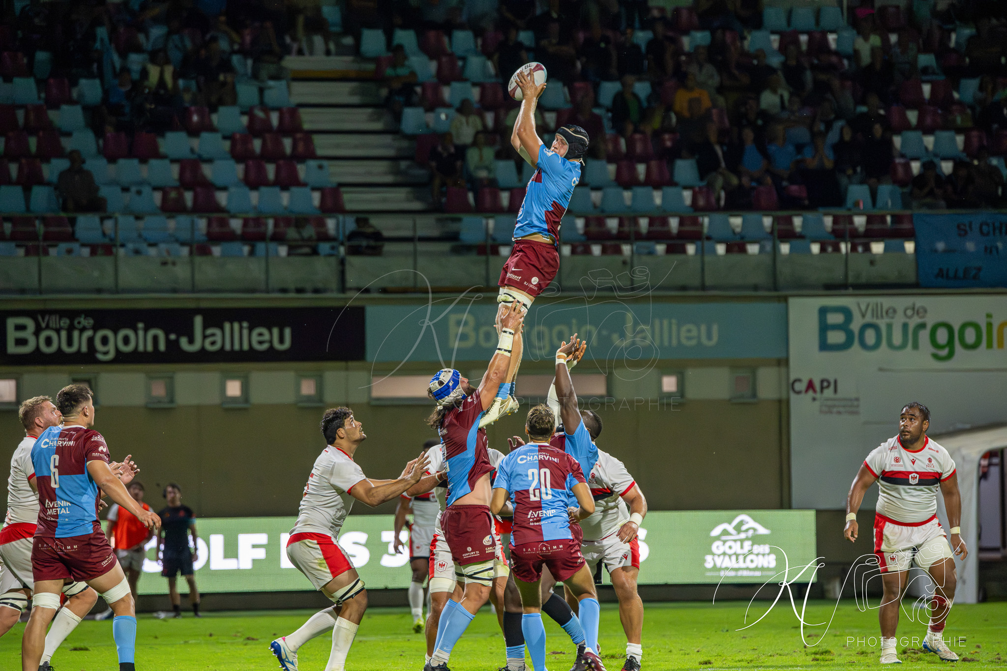  CS Bourgoin-Jallieu - Stade niçois - Rugby - FFR 2025 - Nationale - CS Bourgoin-Jallieu vs Stade Niçois (#FFR25NABJSN19) Photo by: Karine Valentin | Siuxy Sports 2025-09-06