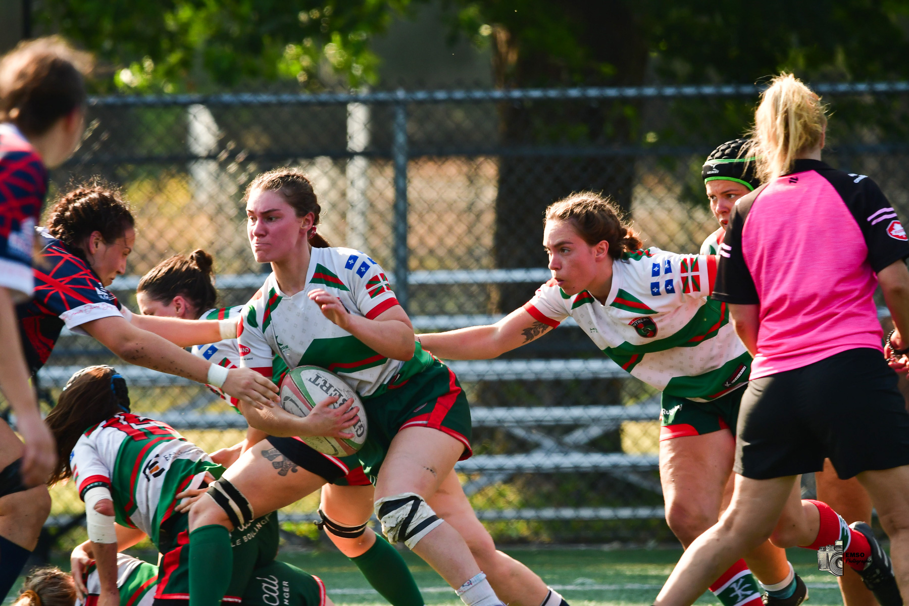  Rugby Club de Montréal - Braves de Trois-Rivières - Rugby - RQ 2025 - LPR2 F - Demi Finale - RCM (48) vs (14) Braves de Trois-Rivières (#RQ25LP2FRCMB8) Photo by: emso photo | Siuxy Sports 2025-08-09