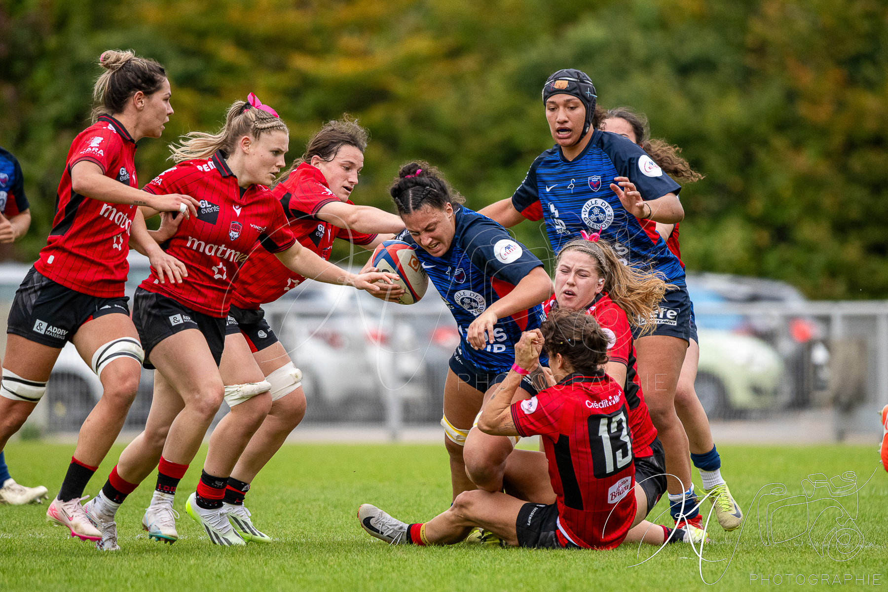  FC Grenoble Rugby - Lyon Olympique Universitaire - Rugby - FFR 2025 - Elite 1 F - Amazones FCG vs Lyon Olympique Universitaire (#FFR25E1FALOU1) Photo by: Karine Valentin | Siuxy Sports 2025-10-18