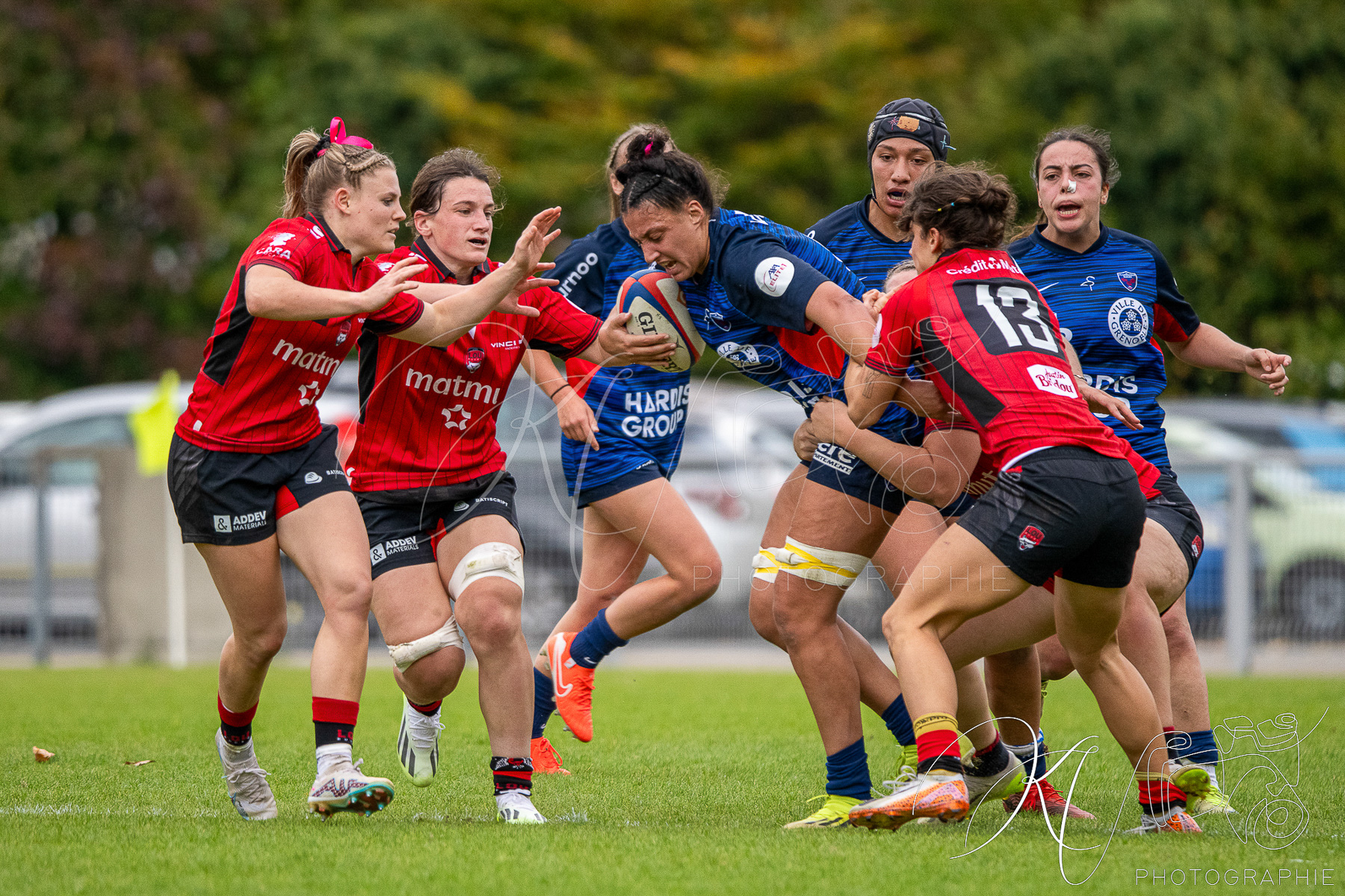  FC Grenoble Rugby - Lyon Olympique Universitaire - Rugby - FFR 2025 - Elite 1 F - Amazones FCG vs Lyon Olympique Universitaire (#FFR25E1FALOU1) Photo by: Karine Valentin | Siuxy Sports 2025-10-18