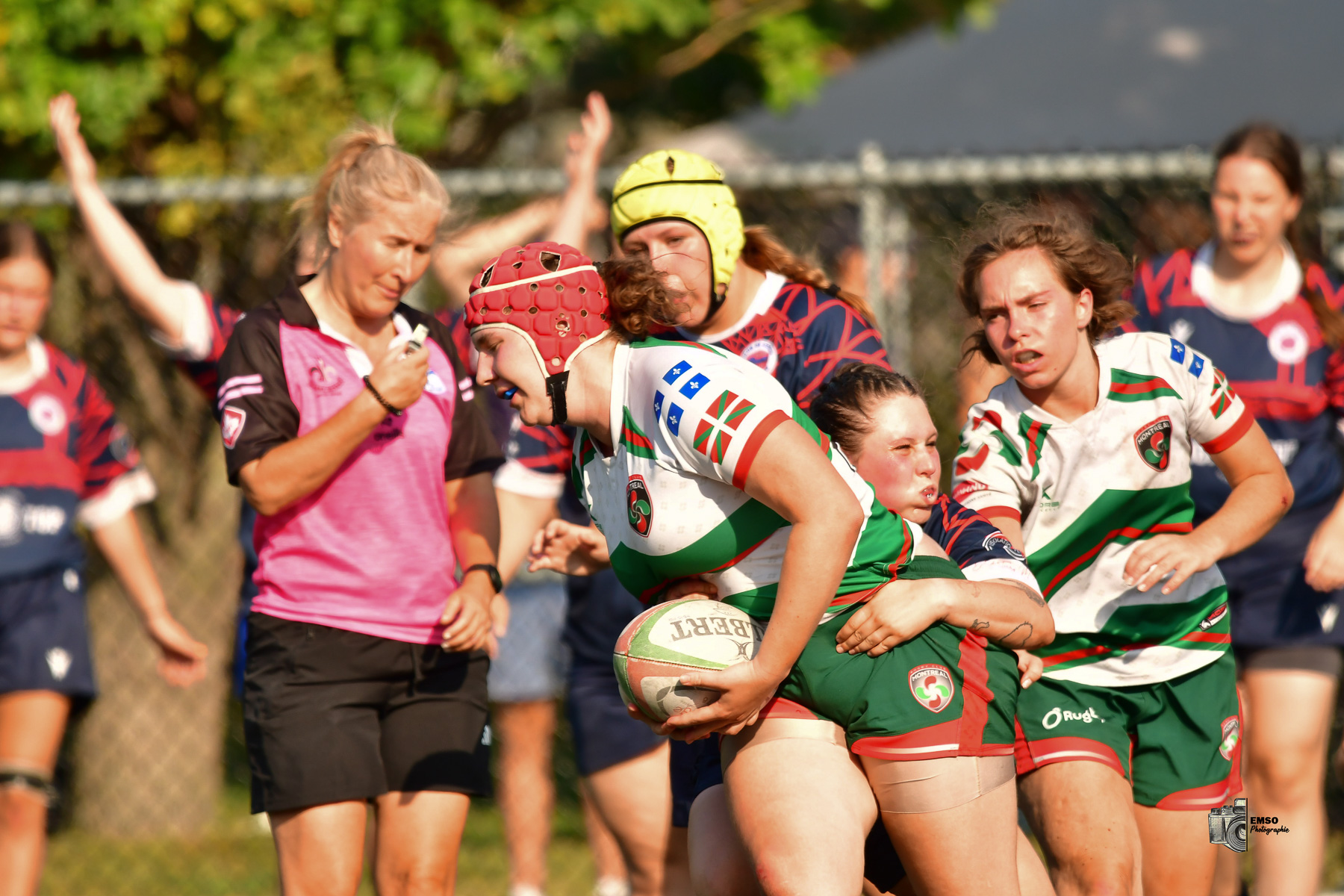  Rugby Club de Montréal - Braves de Trois-Rivières - Rugby - RQ 2025 - LPR2 F - Demi Finale - RCM (48) vs (14) Braves de Trois-Rivières (#RQ25LP2FRCMB8) Photo by: emso photo | Siuxy Sports 2025-08-09
