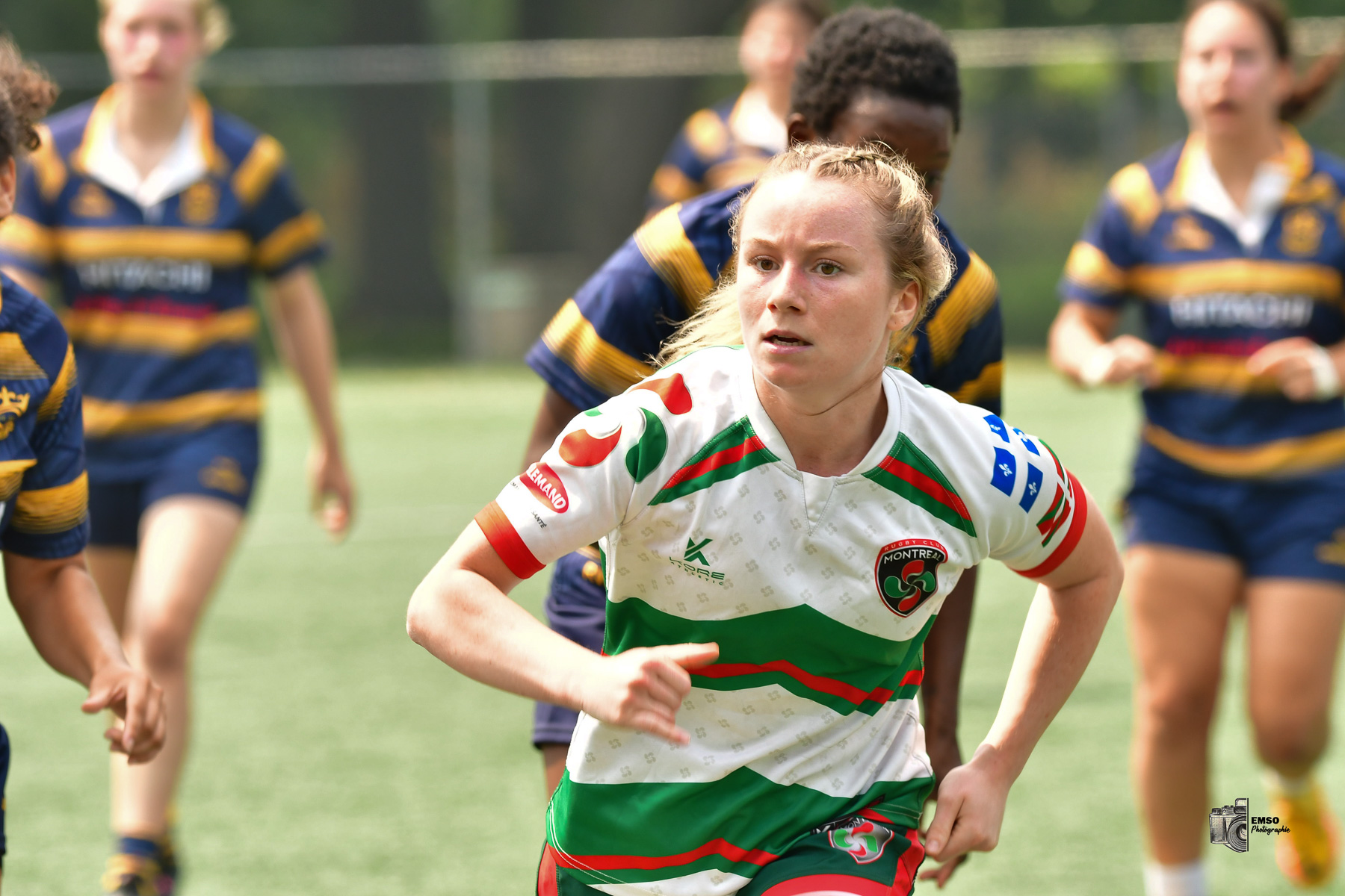Emeline DELAMARRE -  Rugby Club de Montréal - Town of Mount Royal RFC - Rugby - RQ 2025 - LP2 F - Rugby Club de Montréal vs TMR (#RQ25LP2FRCMT7) Photo by: emso photo | Siuxy Sports 2025-07-26