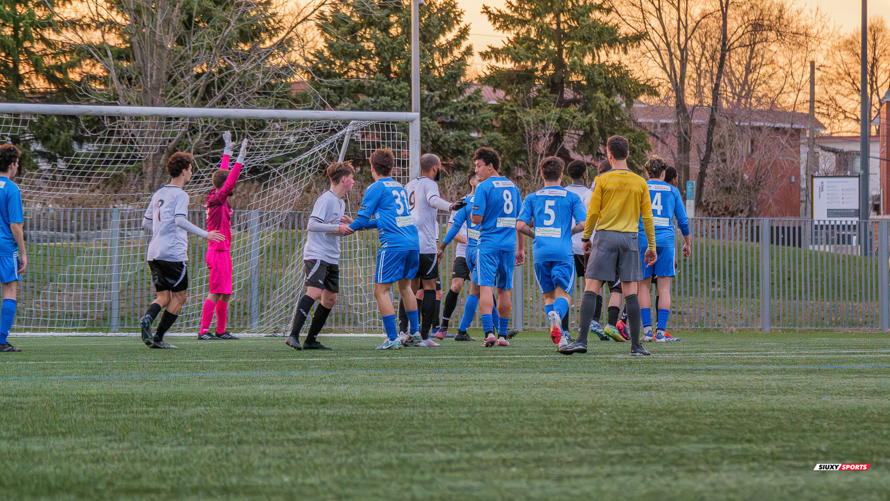Georgi BORODIN - Carl Isaac GUERRIER - Gabriel Richard KOBINGER - Mehdi LOTFI -  CS Braves Ahuntsic MCFC - AS St-Leonard - Soccer - L2QC M 2025 - Braves Ahuntsic (1) vs (1) St-Léonard (#L2QC25MCSBASSL4) Photo by: Mathias Pacheco Lemina | Siuxy Sports 2025-04-19