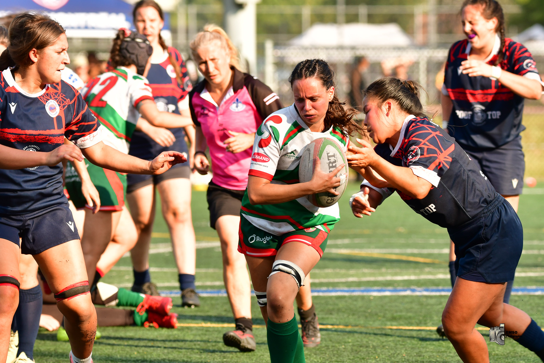  Rugby Club de Montréal - Braves de Trois-Rivières - Rugby - RQ 2025 - LPR2 F - Demi Finale - RCM (48) vs (14) Braves de Trois-Rivières (#RQ25LP2FRCMB8) Photo by: emso photo | Siuxy Sports 2025-08-09